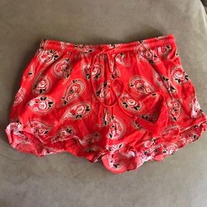 Patterned high waisted shorts